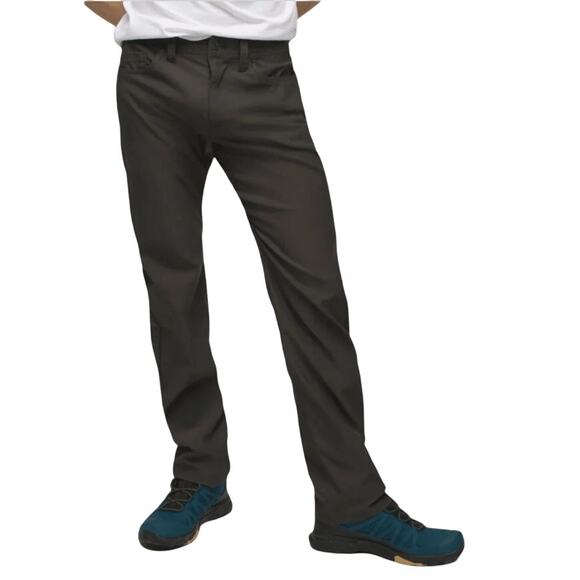 PrAna Men's 38x32 Gray Brion Pants II Stretch Zion Straight Outdoor Hiking K7-5